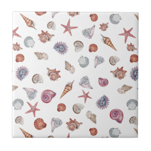 Underwater Watercolor Composition Series Design 4 Tile
