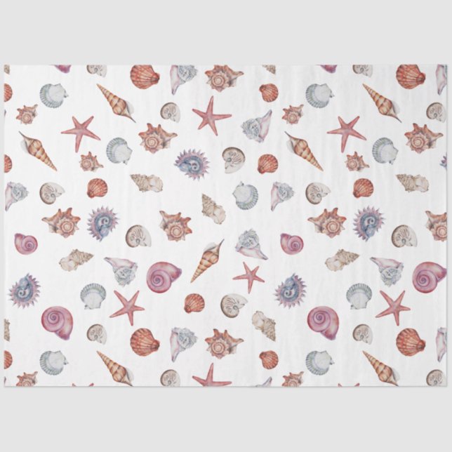 Underwater Watercolor Composition Series Design 4 Tissue Paper (Front)