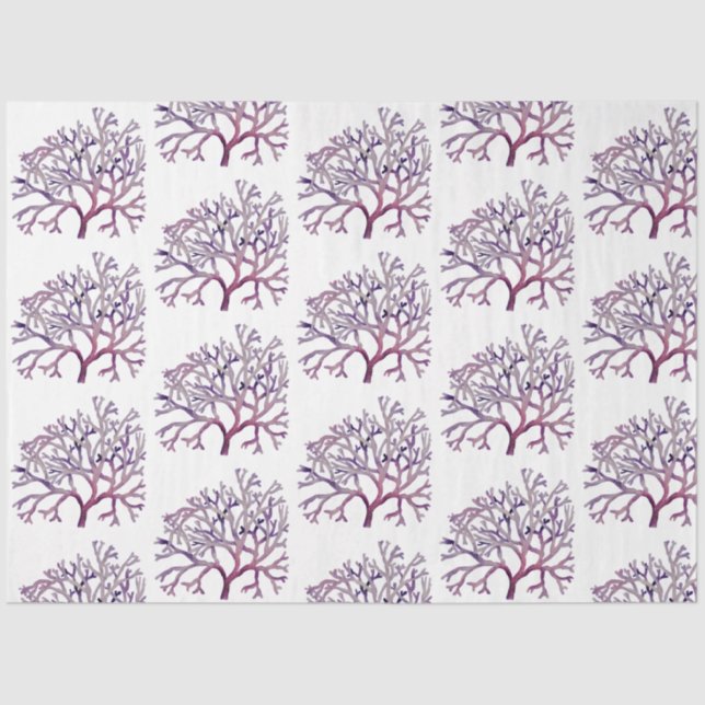 Underwater Watercolor SeaShell Series Design 31 Tissue Paper (Front)