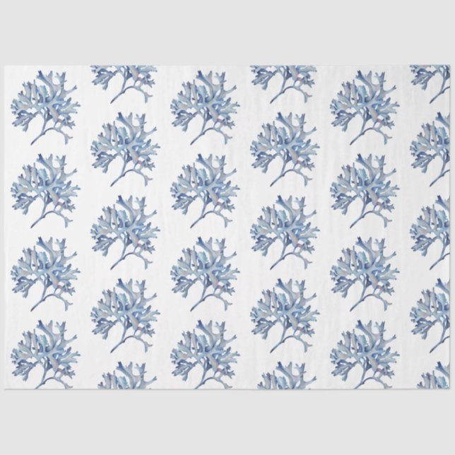 Underwater Watercolor SeaShell Series Design 32 Tissue Paper (Front)
