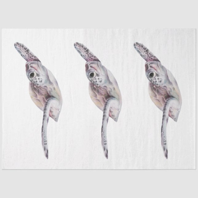Underwater Watercolor Series Design 14 Tissue Paper (Front)