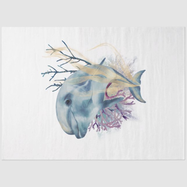 Underwater Watercolor Series Design 3 Tissue Paper (Front)