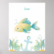 Underwater Whimsy Fish Customizable