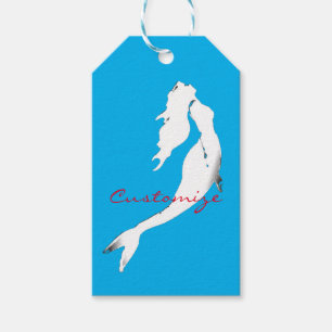 Underwater White Mermaid Swimming Thunder_Cove Gift Tags