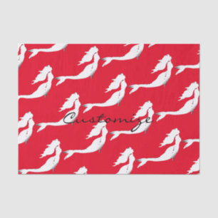 Underwater White Mermaid Swimming Tissue Paper