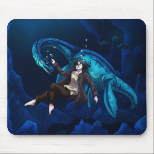 Underwater with a Plesiosaurus Mouse Pad