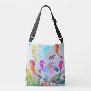 Underwater Wonder Seahorse Splendour Carryall  Crossbody Bag