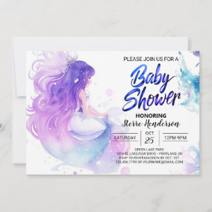 Underwater Wonders: Mermaid Baby Shower Invitation