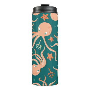 Underwater Wonders: Octopus Starfish Dance Thermal Tumbler
