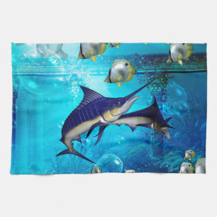 Underwater world kitchen towel