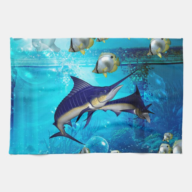 Underwater world kitchen towel (Horizontal)