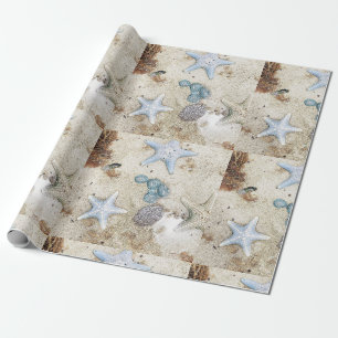 underwater world of coloured starfish wrapping pa paper