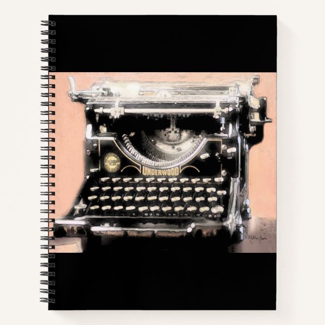 Underwood Typewriter – Inspiring for Any Writer Notebook (Front)
