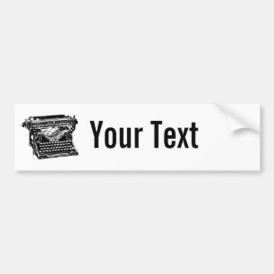Underwood Typewriter Writer Bumper Sticker