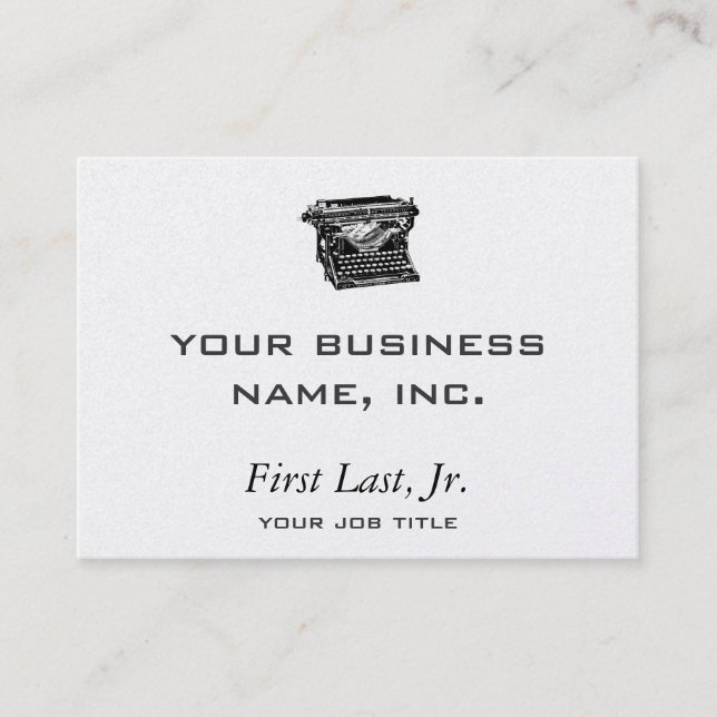 Underwood Typewriter Writer Business Card (Front)