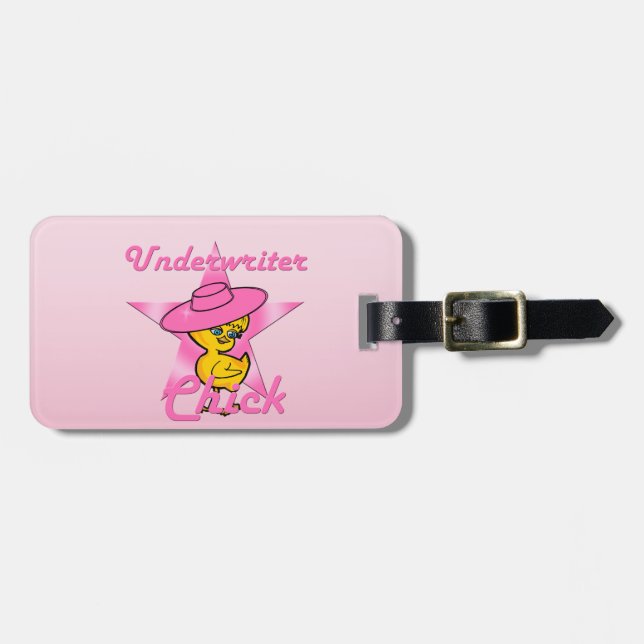 Underwriter Chick #8 Luggage Tag (Front Horizontal)