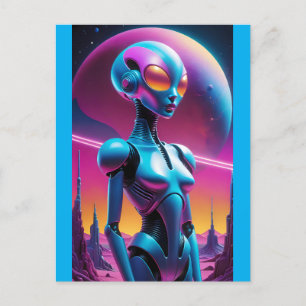 Undetermined Retro Futurism - Ken Gauge Art Postcard