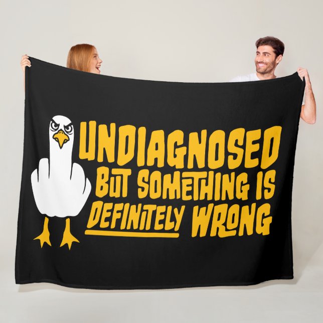 Undiagnosed But Something Definitely Wrong Seagull Fleece Blanket (In Situ)