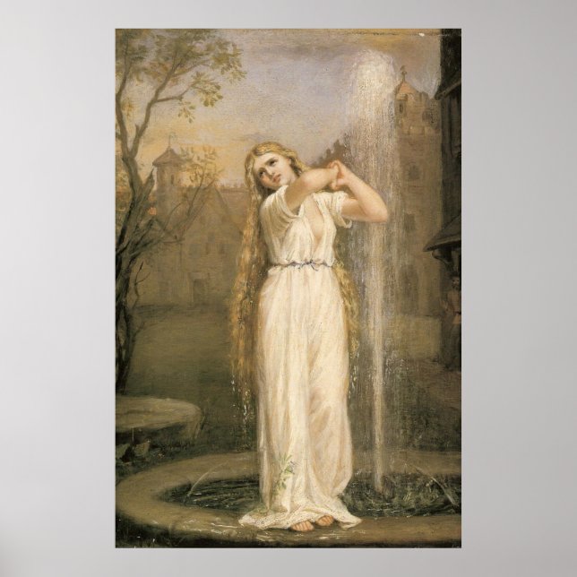 UNDiNE, by John William Waterhouse, 1872 Poster (Front)