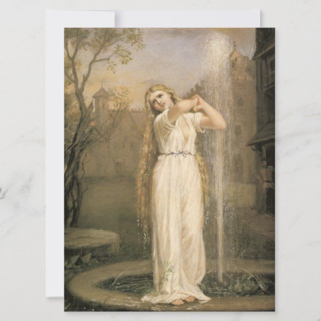 Undine (by John William Waterhouse) Card (Front)