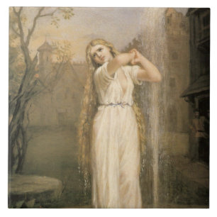 Undine (by John William Waterhouse) Tile