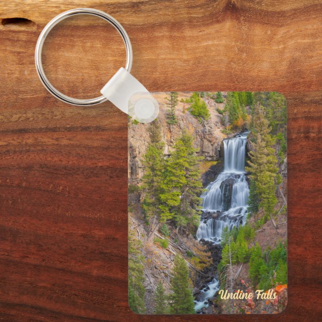 Undine Falls Lava Creek Yellowstone National Park Keychain (Front)