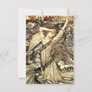“Undine in the Waves” by Arthur Rackham RSVP Card