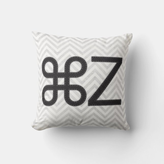 Undo Apple Z Mac Pillow (Front)