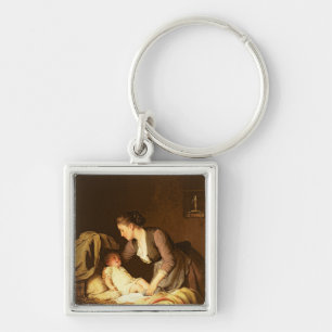 Undressing the Baby, 1880 Keychain