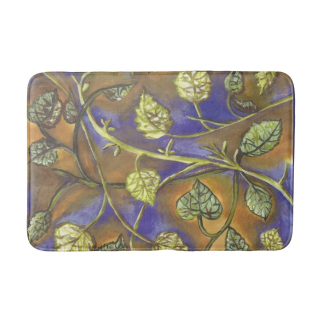 undulating leaves bath mat (Front)