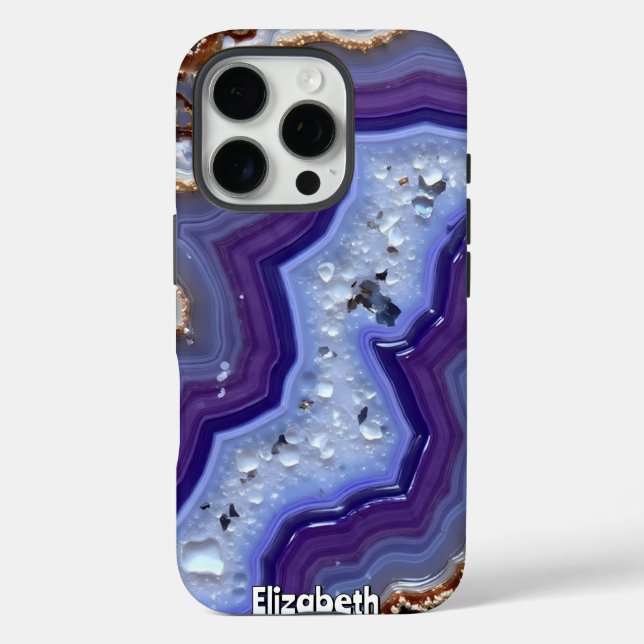 Undulating Purple and Blue Abstract Case-Mate iPhone Case (Back)