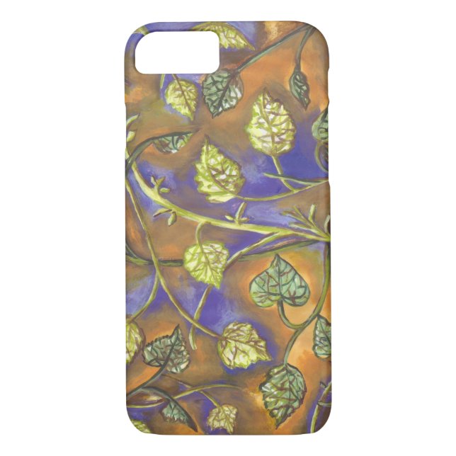undulating raspberry leaves iPhone 7 case (Back)