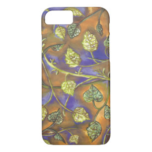 undulating raspberry leaves iPhone 7 case