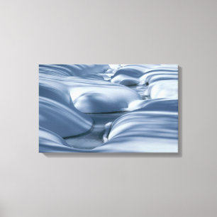 Undulating Snowbanks and Frozen Stream Canvas Print
