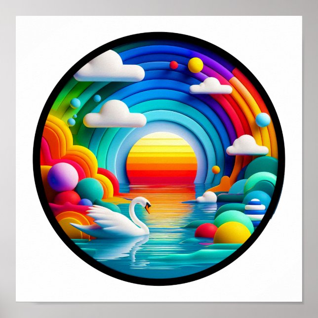 Une affiche abstraite à thème de nature moderne (Devant)