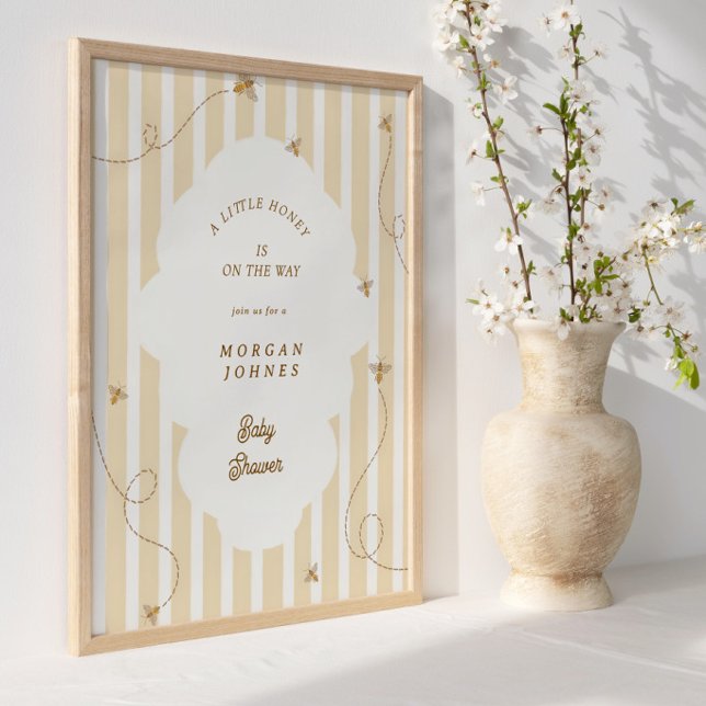 Une affiche de bienvenue pour la baby shower A Lit (Créateur téléchargé)