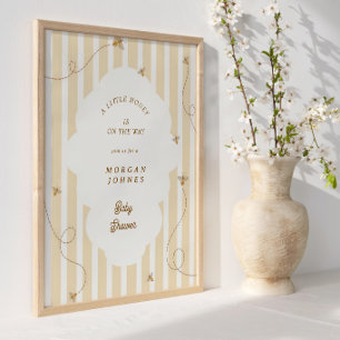 Une affiche de bienvenue pour la baby shower de A 