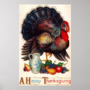 Une affiche de bon thanksgiving