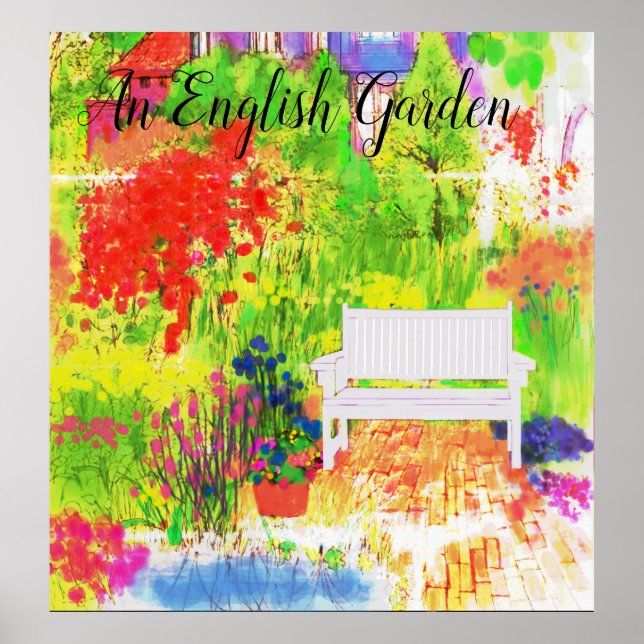 Une affiche de jardin anglais (Devant)