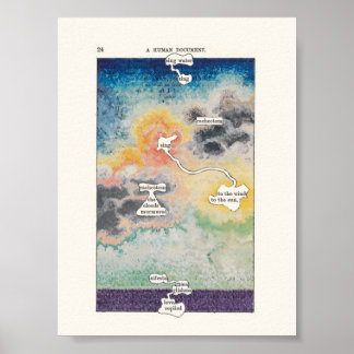 Une affiche de la 2ème version de l'Humument de Ph