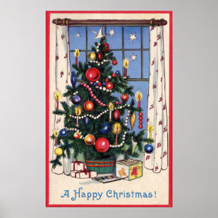 Une affiche de Noël Vintage