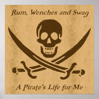 Une affiche de parchemin Pirates Life