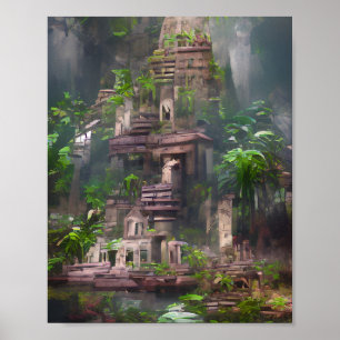 Une affiche de temple