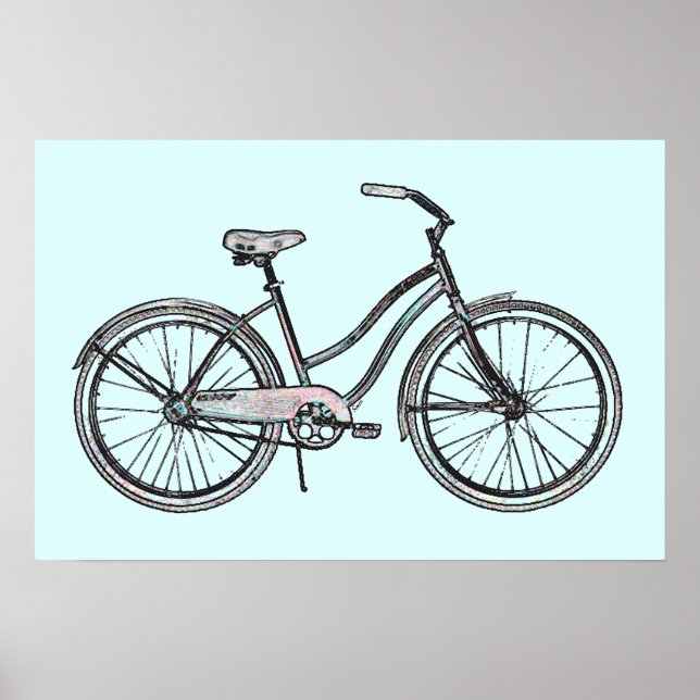 Une affiche de vélo rétro (Devant)