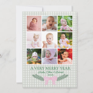 Une année très joyeuse, premier Noël, carte photo
