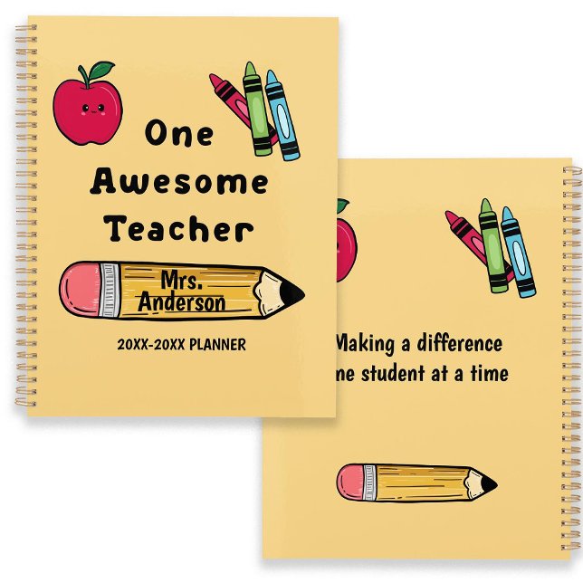 Une application de reconnaissance pour un professe ("One Awesome Teacher" planner)