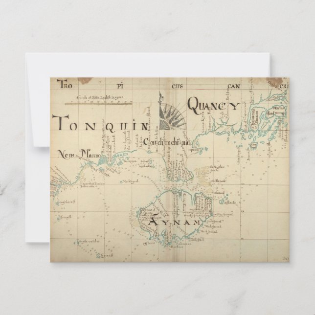 Une authentique carte des pirates de 1690 (Devant)