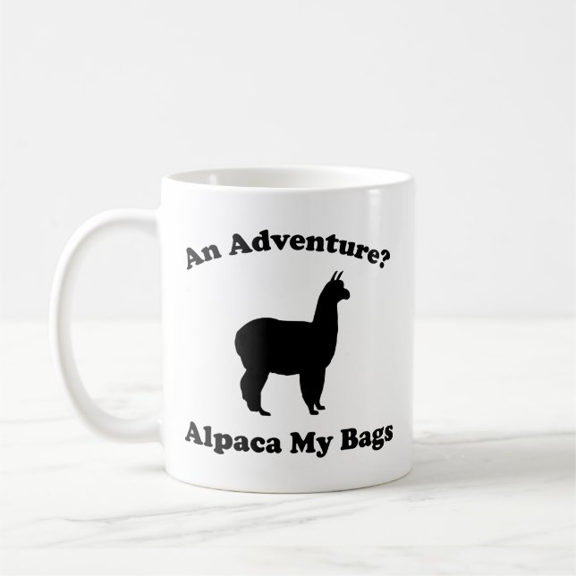 Une aventure ? Alpaca Mes Sacs Café Mug (Gauche)