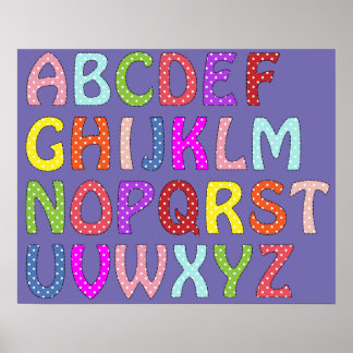 Une belle affiche colorée avec ABC's For The Kids