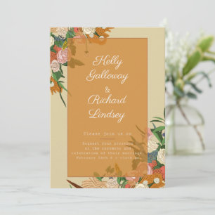 Une Belle Carte Faire-part de mariage Aux Fleurs